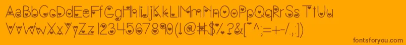 Vanessasvalentine Font – Brown Fonts on Orange Background