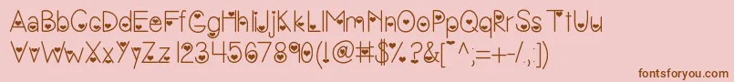 Vanessasvalentine Font – Brown Fonts on Pink Background