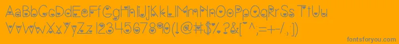フォントVanessasvalentine – オレンジの背景に灰色の文字