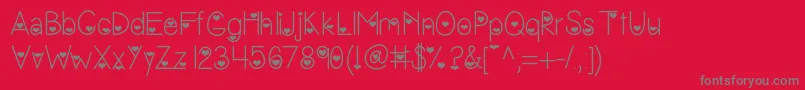 Vanessasvalentine Font – Gray Fonts on Red Background