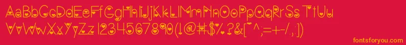 Vanessasvalentine Font – Orange Fonts on Red Background