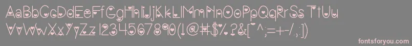 Vanessasvalentine Font – Pink Fonts on Gray Background