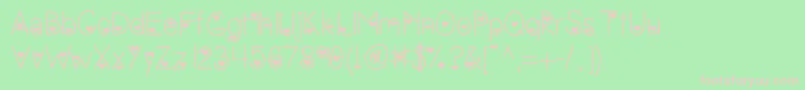 Vanessasvalentine Font – Pink Fonts on Green Background