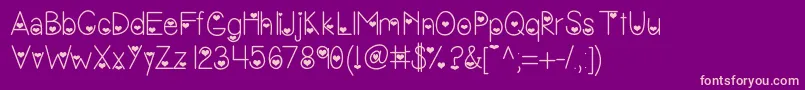 Vanessasvalentine Font – Pink Fonts on Purple Background