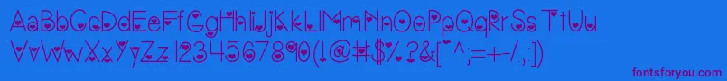 Vanessasvalentine Font – Purple Fonts on Blue Background