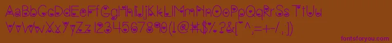 Vanessasvalentine Font – Purple Fonts on Brown Background