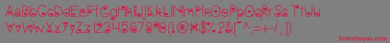 Vanessasvalentine Font – Red Fonts on Gray Background