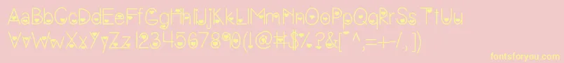 Vanessasvalentine Font – Yellow Fonts on Pink Background