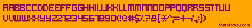 AvalonUi Font – Purple Fonts on Orange Background