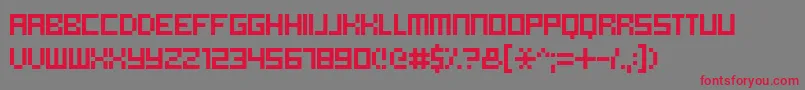 AvalonUi Font – Red Fonts on Gray Background
