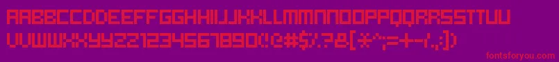 Police AvalonUi – polices rouges sur fond violet