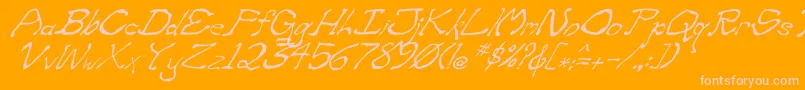 ZippitteyItalic Font – Pink Fonts on Orange Background