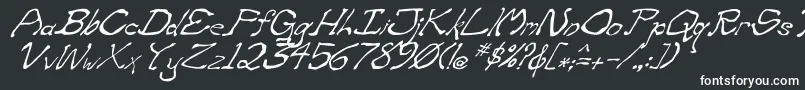ZippitteyItalic-Schriftart – Weiße Schriften