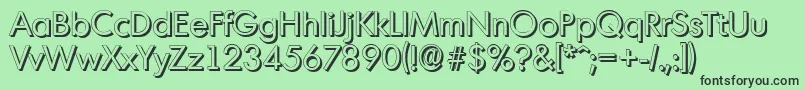 MontrealshadowRegular Font – Black Fonts on Green Background