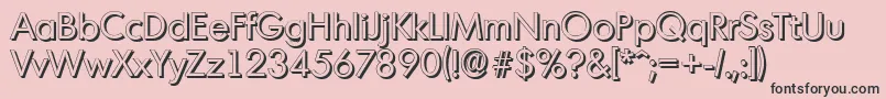 MontrealshadowRegular Font – Black Fonts on Pink Background