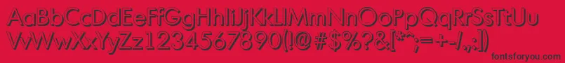 MontrealshadowRegular Font – Black Fonts on Red Background