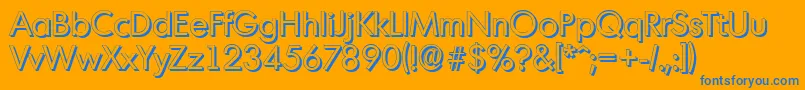 MontrealshadowRegular Font – Blue Fonts on Orange Background