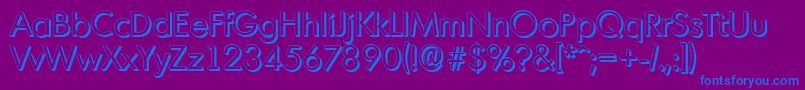 MontrealshadowRegular Font – Blue Fonts on Purple Background