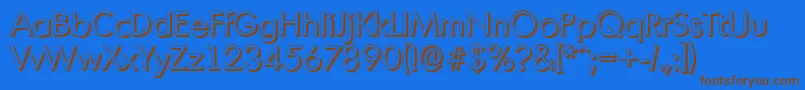 MontrealshadowRegular Font – Brown Fonts on Blue Background