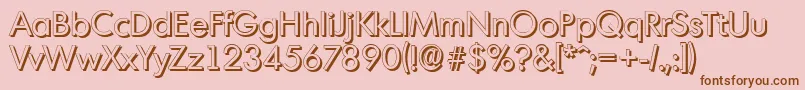 MontrealshadowRegular Font – Brown Fonts on Pink Background