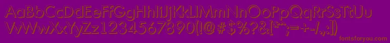 MontrealshadowRegular Font – Brown Fonts on Purple Background