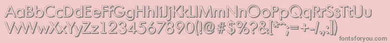 MontrealshadowRegular Font – Gray Fonts on Pink Background