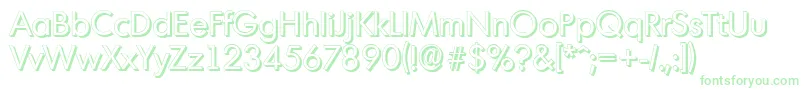 MontrealshadowRegular Font – Green Fonts on White Background