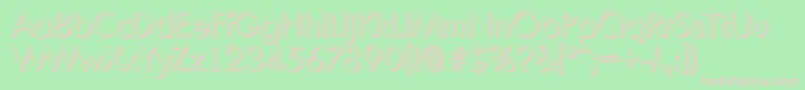 MontrealshadowRegular Font – Pink Fonts on Green Background