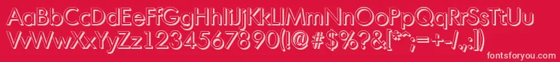 MontrealshadowRegular Font – Pink Fonts on Red Background