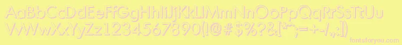 MontrealshadowRegular Font – Pink Fonts on Yellow Background