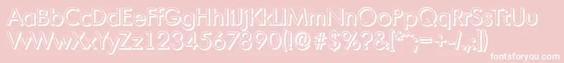 MontrealshadowRegular Font – White Fonts on Pink Background