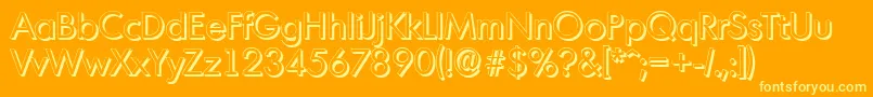 MontrealshadowRegular Font – Yellow Fonts on Orange Background