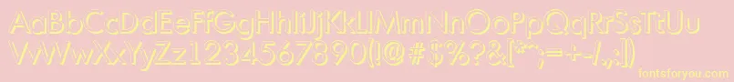 MontrealshadowRegular Font – Yellow Fonts on Pink Background