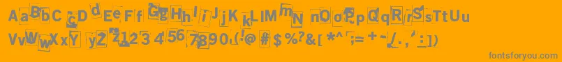 Шрифт HyeenanHaukotus – серые шрифты на оранжевом фоне