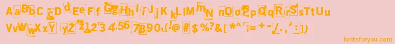 HyeenanHaukotus Font – Orange Fonts on Pink Background