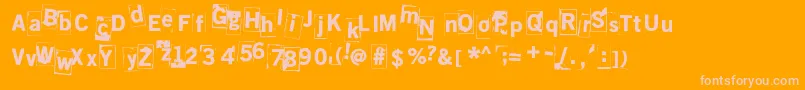 HyeenanHaukotus Font – Pink Fonts on Orange Background