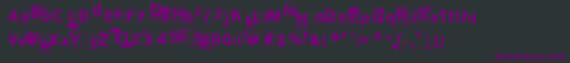 Czcionka HyeenanHaukotus – fioletowe czcionki na czarnym tle