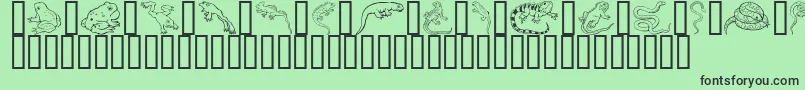 GeReptibian Font – Black Fonts on Green Background