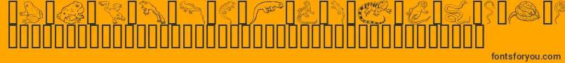 GeReptibian-fontti – mustat fontit oranssilla taustalla