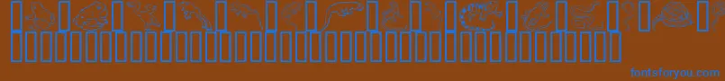 GeReptibian Font – Blue Fonts on Brown Background
