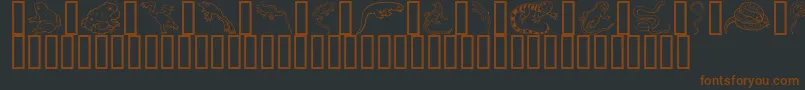 GeReptibian Font – Brown Fonts on Black Background