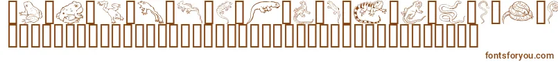 GeReptibian Font – Brown Fonts on White Background