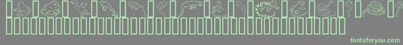 GeReptibian Font – Green Fonts on Gray Background