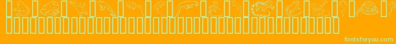 GeReptibian Font – Green Fonts on Orange Background