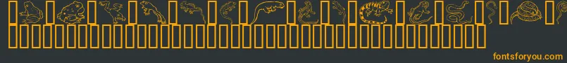 GeReptibian Font – Orange Fonts on Black Background