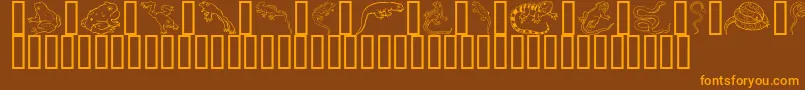 GeReptibian Font – Orange Fonts on Brown Background