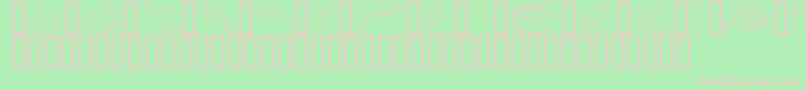 GeReptibian Font – Pink Fonts on Green Background