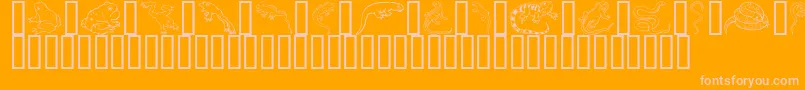 GeReptibian Font – Pink Fonts on Orange Background