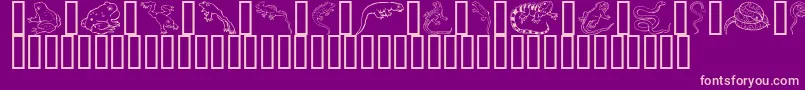 GeReptibian Font – Pink Fonts on Purple Background