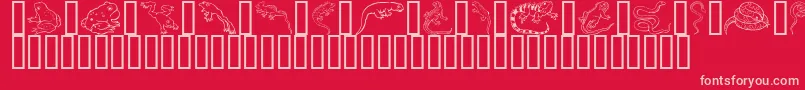 GeReptibian Font – Pink Fonts on Red Background